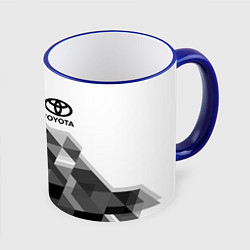 Кружка 3D TOYOTA, цвет: 3D-синий кант