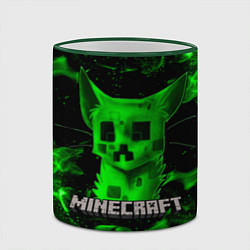 Кружка 3D MINECRAFT CREEPER CAT, цвет: 3D-зеленый кант — фото 2