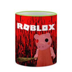 Кружка 3D Roblox Piggy, цвет: 3D-светло-зеленый кант — фото 2