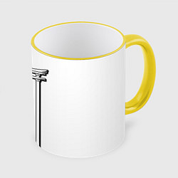Кружка 3D Япония Тории Z, цвет: 3D-желтый кант