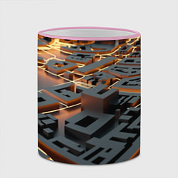 Кружка 3D 3D абстрактная схема, цвет: 3D-розовый кант — фото 2