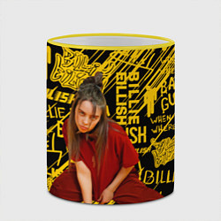 Кружка 3D Billie Eilish, цвет: 3D-желтый кант — фото 2