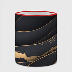 Кружка 3D Black gold, цвет: 3D-красный кант — фото 2