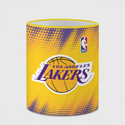 Кружка 3D Los Angeles Lakers, цвет: 3D-желтый кант — фото 2
