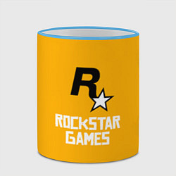 Кружка 3D Рокстар, цвет: 3D-небесно-голубой кант — фото 2