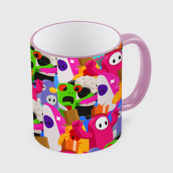 Кружка 3D Fall Guys, цвет: 3D-розовый кант