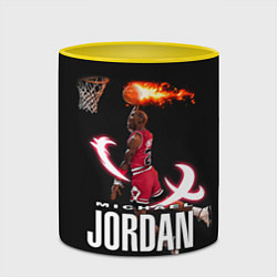 Кружка 3D MICHAEL JORDAN, цвет: 3D-белый + желтый — фото 2