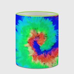 Кружка 3D ХИППИ ТАЙ ДАЙ, цвет: 3D-светло-зеленый кант — фото 2
