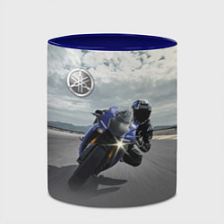 Кружка 3D Yamaha, цвет: 3D-белый + синий — фото 2