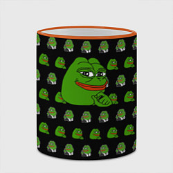 Кружка 3D Frog Pepe, цвет: 3D-оранжевый кант — фото 2