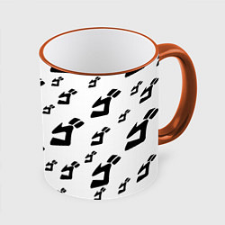 Кружка 3D JoJo Bizarre Adventure, цвет: 3D-оранжевый кант