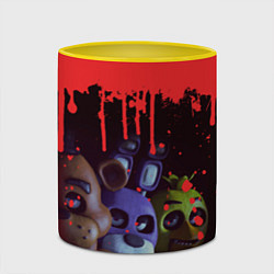 Кружка 3D Five Nights At Freddys, цвет: 3D-белый + желтый — фото 2