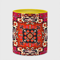Кружка 3D Бордовый ковер, цвет: 3D-белый + желтый — фото 2