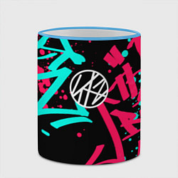 Кружка 3D Stray Kids, цвет: 3D-небесно-голубой кант — фото 2