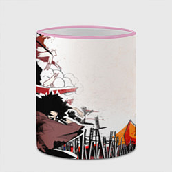 Кружка 3D Афросамурай аниме, цвет: 3D-розовый кант — фото 2