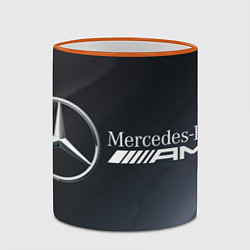 Кружка 3D MERCEDES МЕРСЕДЕС, цвет: 3D-оранжевый кант — фото 2
