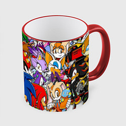 Кружка 3D Sonic, цвет: 3D-красный кант