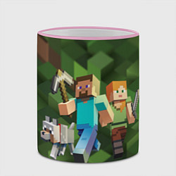 Кружка 3D Minecraft, цвет: 3D-розовый кант — фото 2