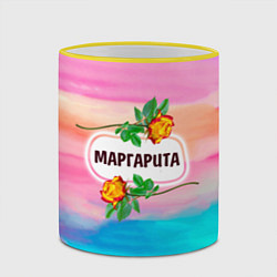 Кружка 3D Маргарита, цвет: 3D-желтый кант — фото 2