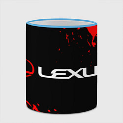 Кружка 3D LEXUS ЛЕКСУС, цвет: 3D-небесно-голубой кант — фото 2