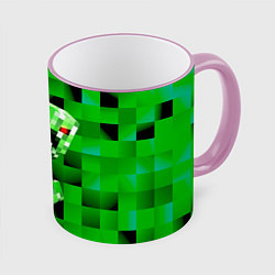 Кружка цветная Minecraft creeper