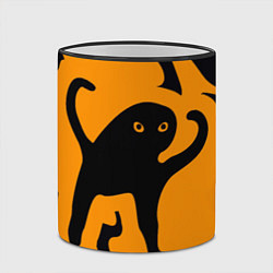 Кружка 3D Кот- мем, цвет: 3D-черный кант — фото 2