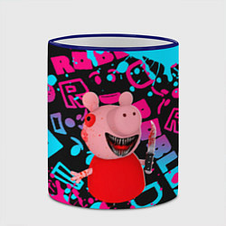 Кружка 3D Roblox Piggy, цвет: 3D-синий кант — фото 2