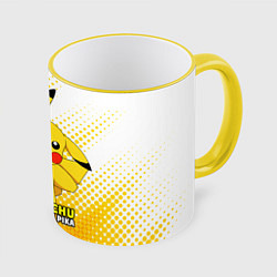Кружка 3D Pikachu Pika Pika, цвет: 3D-желтый кант