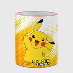 Кружка 3D Pikachu Pika Pika, цвет: 3D-розовый кант — фото 2