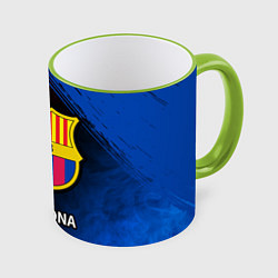 Кружка 3D BARCELONA БАРСЕЛОНА, цвет: 3D-светло-зеленый кант