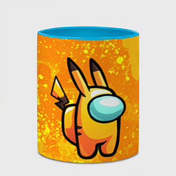 Кружка 3D AMONG US - Pikachu, цвет: 3D-белый + небесно-голубой — фото 2