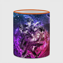 Кружка 3D Дазай и Чуя, цвет: 3D-оранжевый кант — фото 2