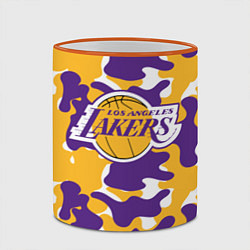 Кружка 3D LA LAKERS ЛЕЙКЕРС, цвет: 3D-оранжевый кант — фото 2