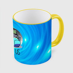 Кружка 3D Among Us карты, цвет: 3D-желтый кант