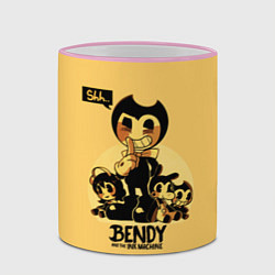 Кружка 3D Bendy And The Ink Machine, цвет: 3D-розовый кант — фото 2