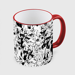 Кружка 3D GHOSTEMANE, цвет: 3D-красный кант