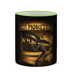 Кружка 3D Bendy And The Ink Machine, цвет: 3D-светло-зеленый кант — фото 2