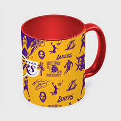 Кружка 3D КОБИ БРАЙАНТ, цвет: 3D-белый + красный