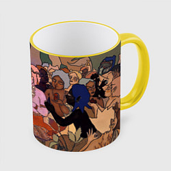 Кружка 3D BRING ME THE HORIZON ART, цвет: 3D-желтый кант