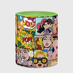 Кружка 3D Pop Art, цвет: 3D-белый + светло-зеленый — фото 2