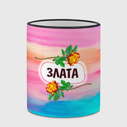 Кружка 3D Злата, цвет: 3D-черный кант — фото 2