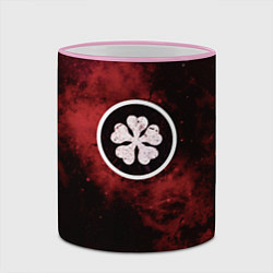 Кружка 3D Черный клевер, цвет: 3D-розовый кант — фото 2