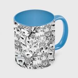 Кружка цветная Ahegao monochrome