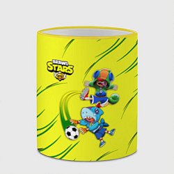 Кружка 3D Brawl Stars футбол, цвет: 3D-желтый кант — фото 2