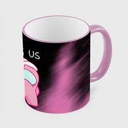 Кружка 3D AMONG US - Милота, цвет: 3D-розовый кант