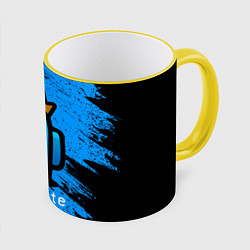 Кружка 3D AMONG US - Синий в Короне, цвет: 3D-желтый кант
