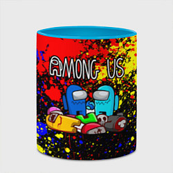 Кружка 3D AMONG US, цвет: 3D-белый + небесно-голубой — фото 2