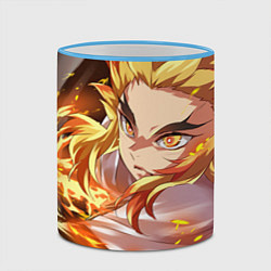 Кружка 3D Клинок Рассекающий Демонов, цвет: 3D-небесно-голубой кант — фото 2