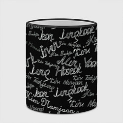 Кружка 3D BTS имена, цвет: 3D-черный кант — фото 2
