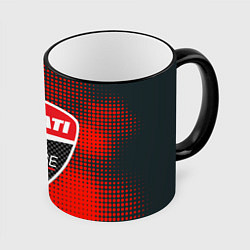 Кружка цветная Ducati Corse logo